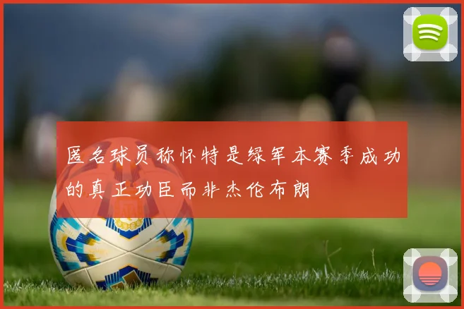 匿名球员称怀特是绿军本赛季成功的真正功臣而非杰伦布朗